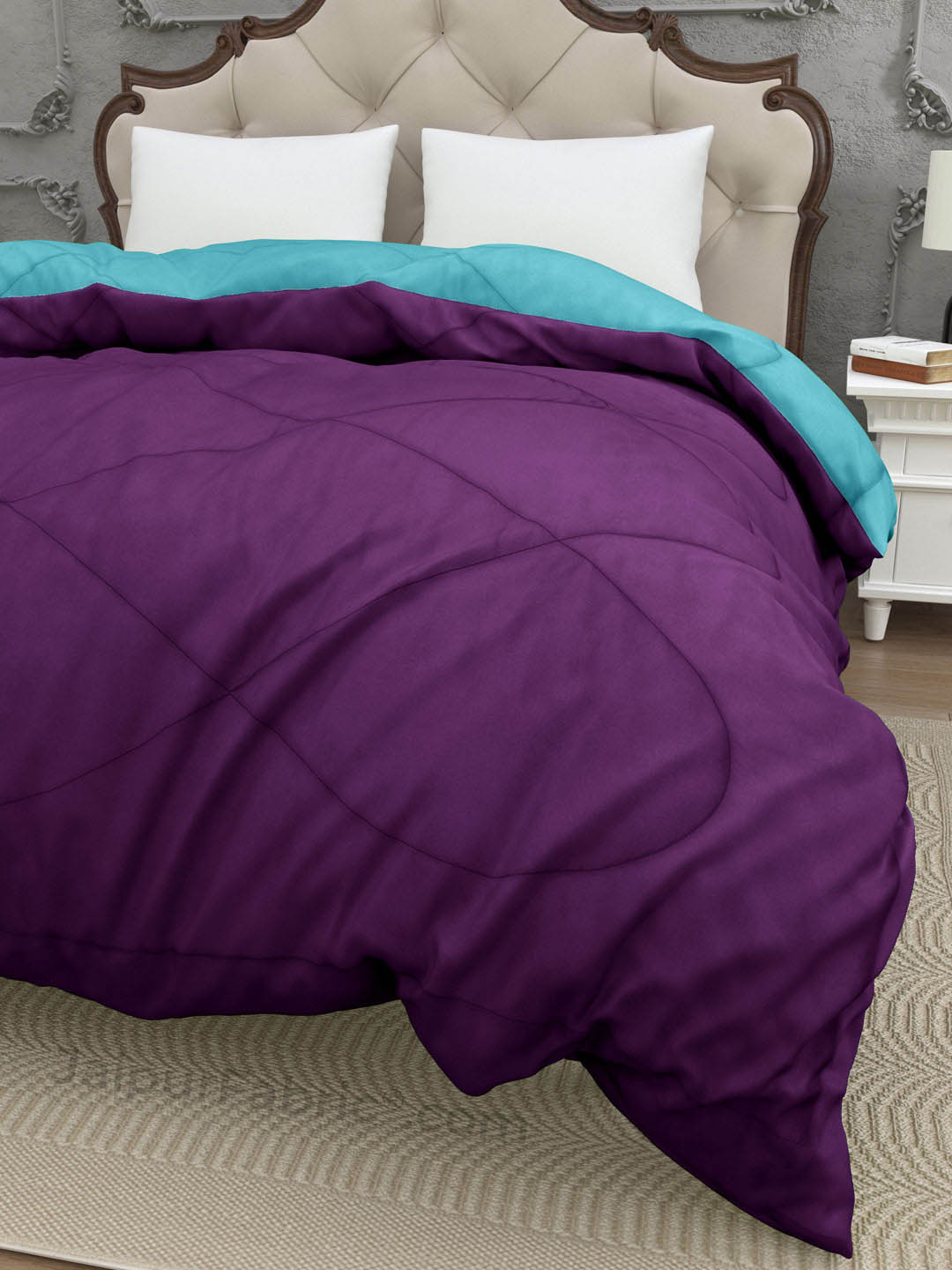 Purlpe Ocean Blue Double Bed Comforter