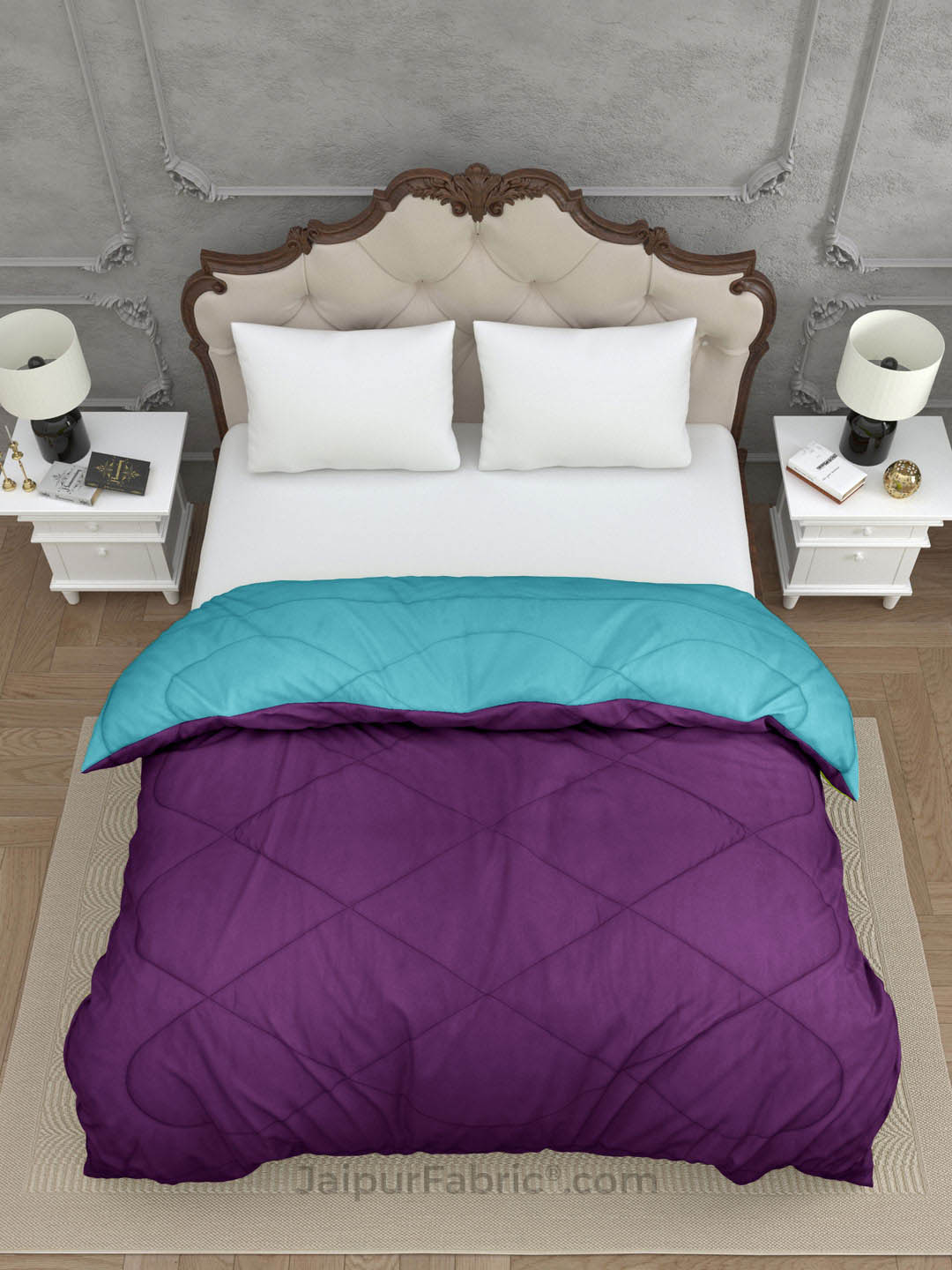 Purlpe Ocean Blue Double Bed Comforter