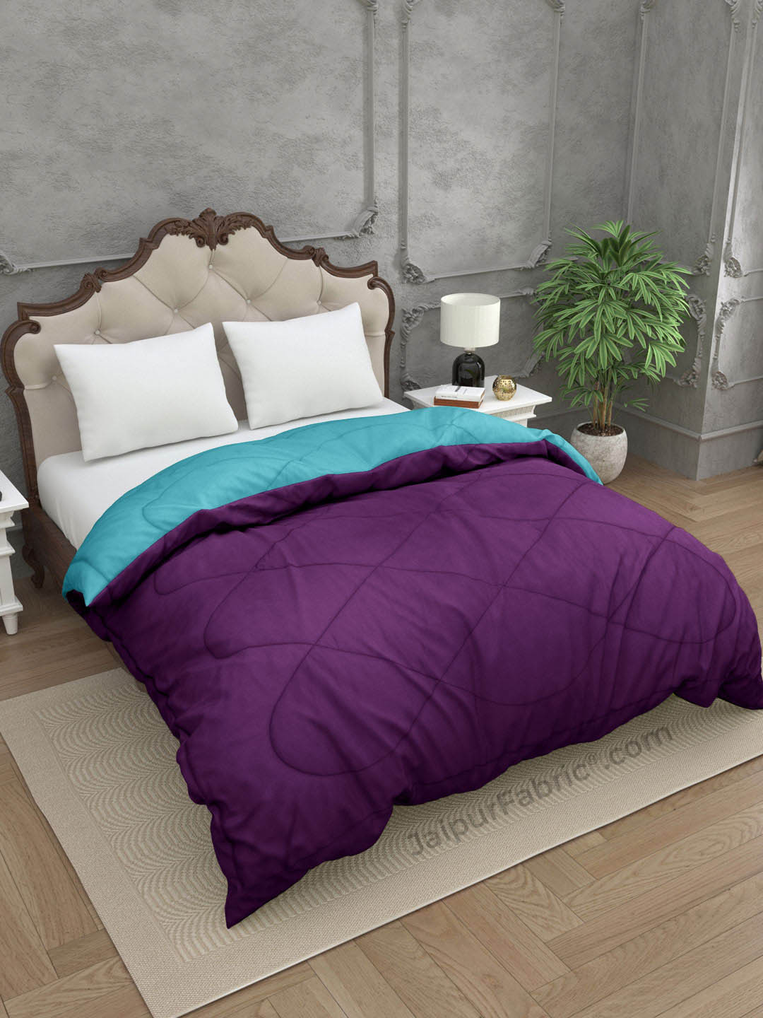 Purlpe Ocean Blue Double Bed Comforter