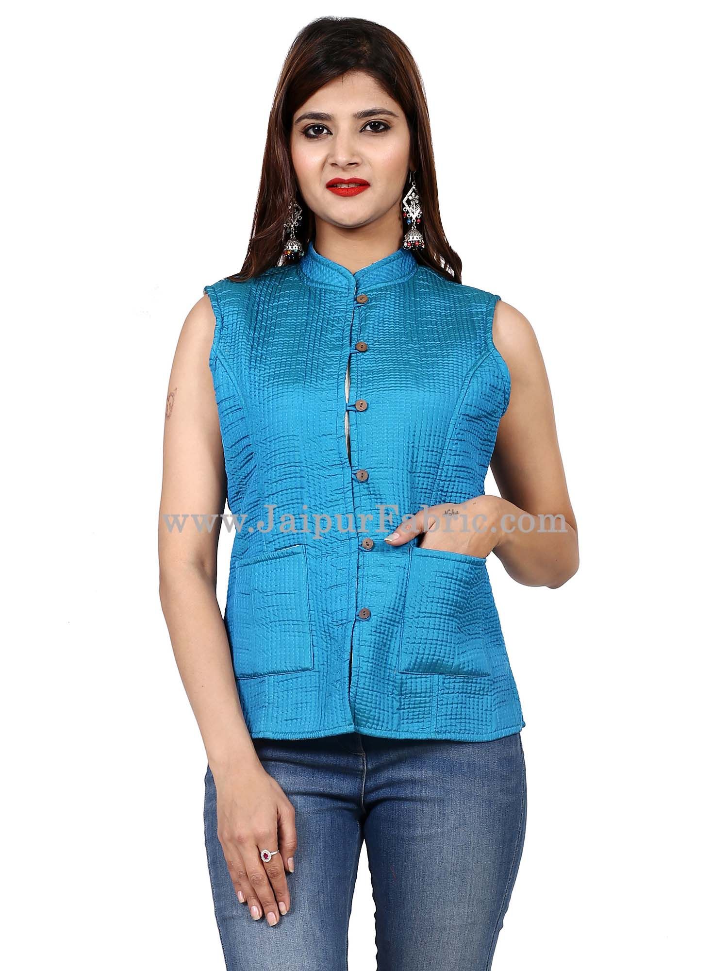 Women Sky Blue Light Jacket