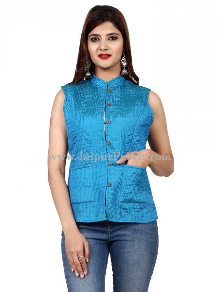 Women Sky Blue Light Jacket