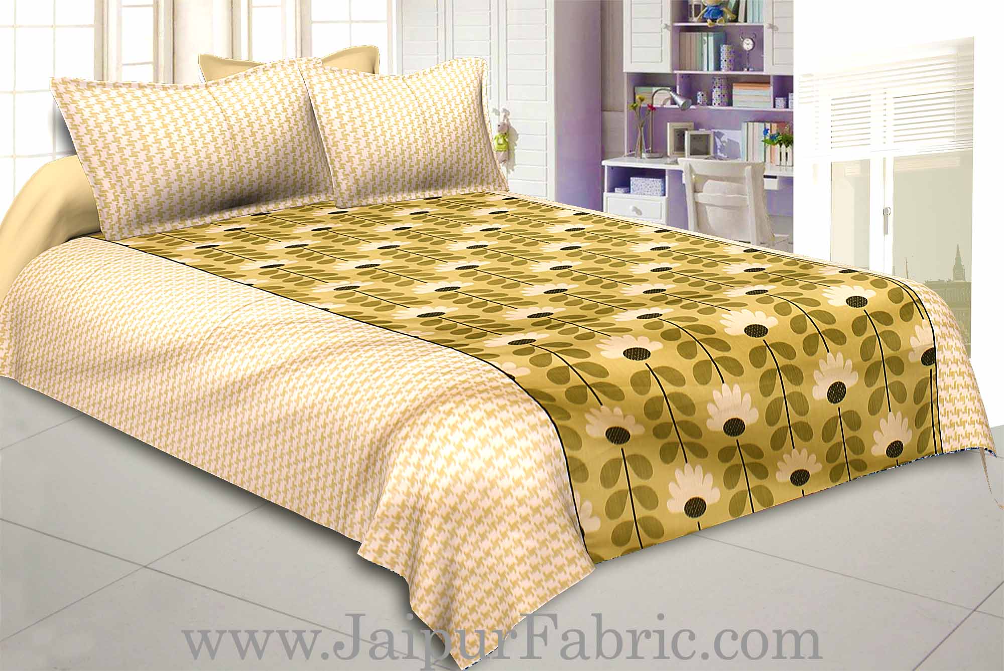 Pastel Green Double BedSheet