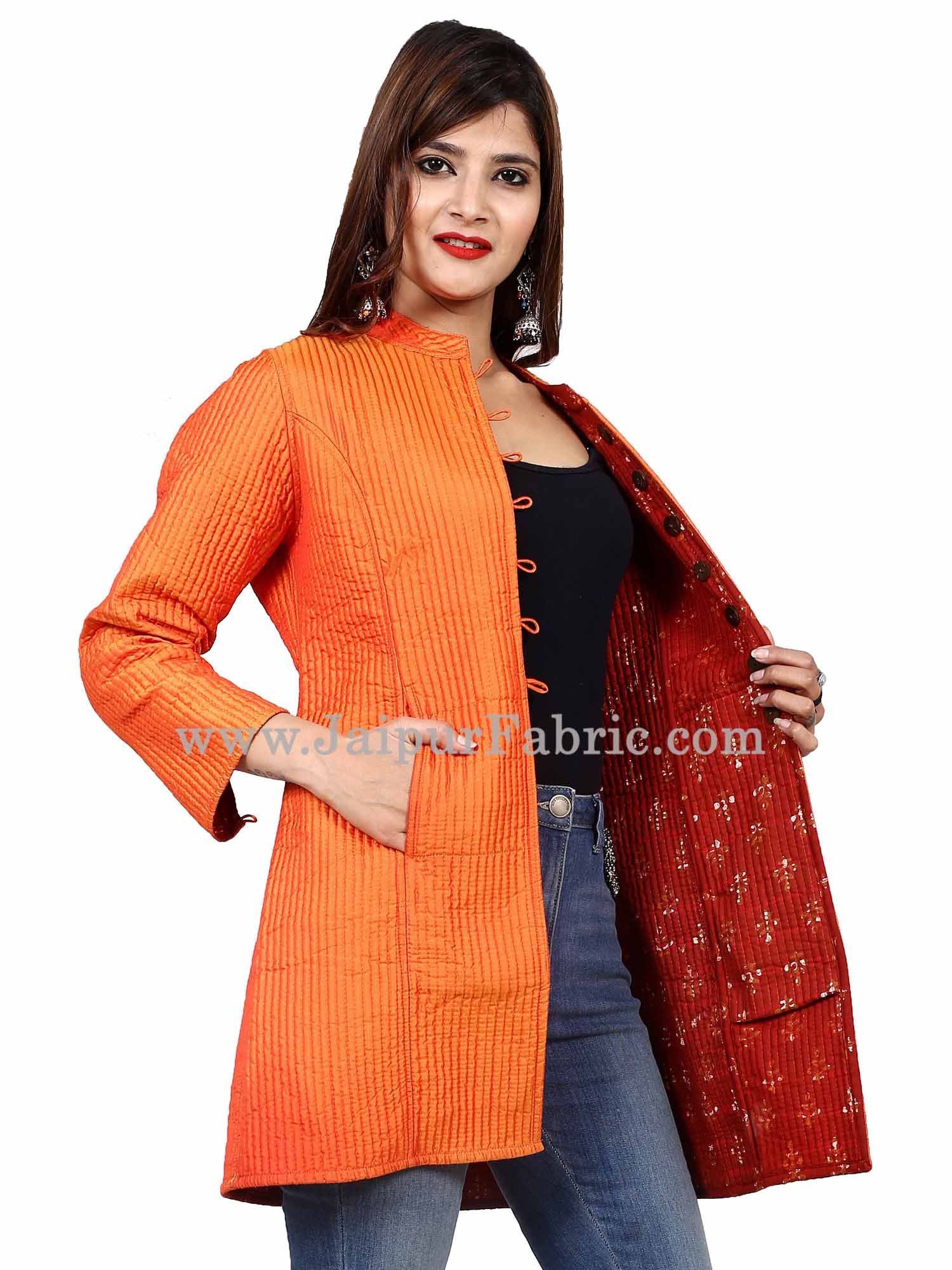 Women Orangish Jacket