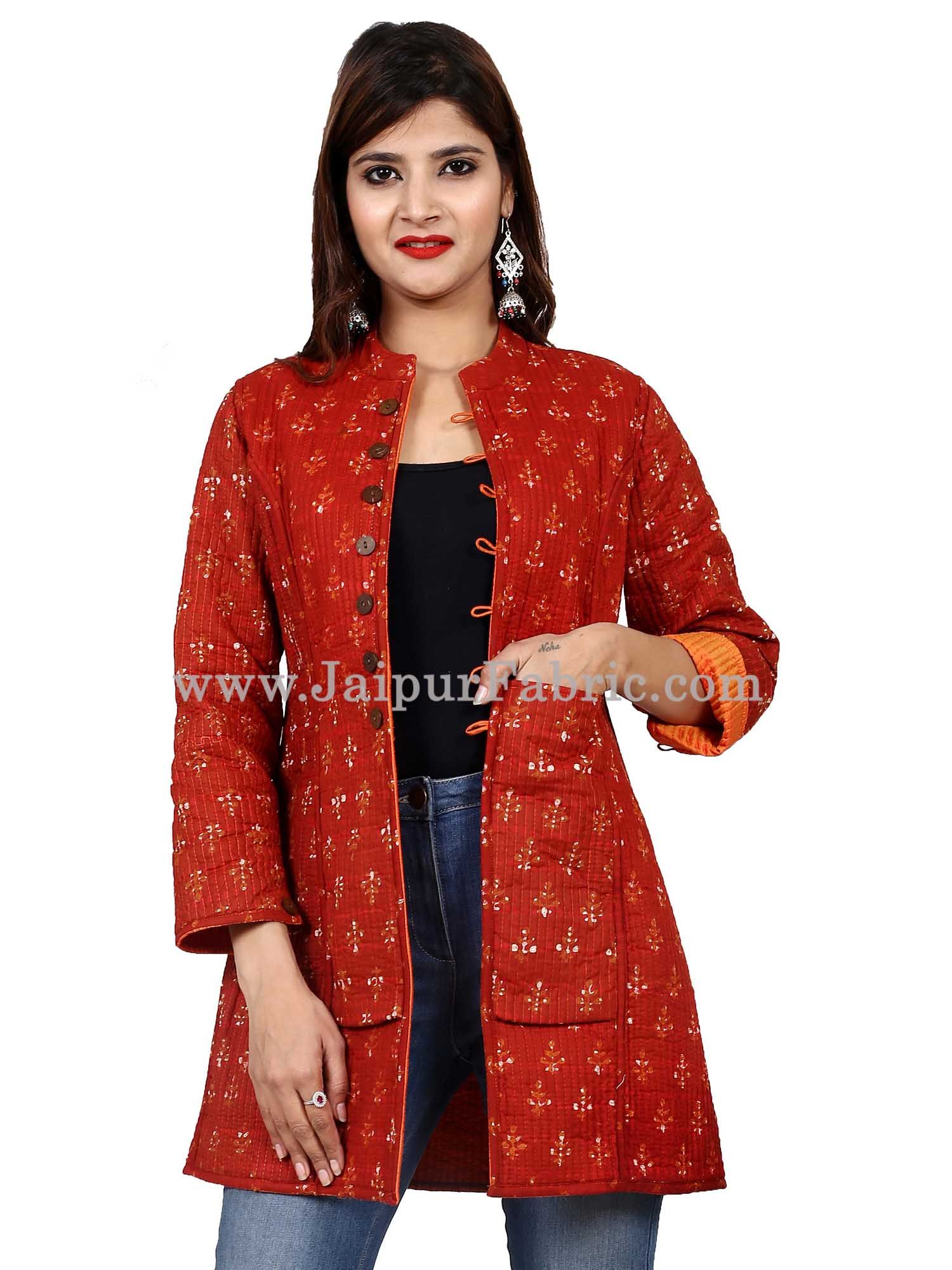 Women Orangish Jacket