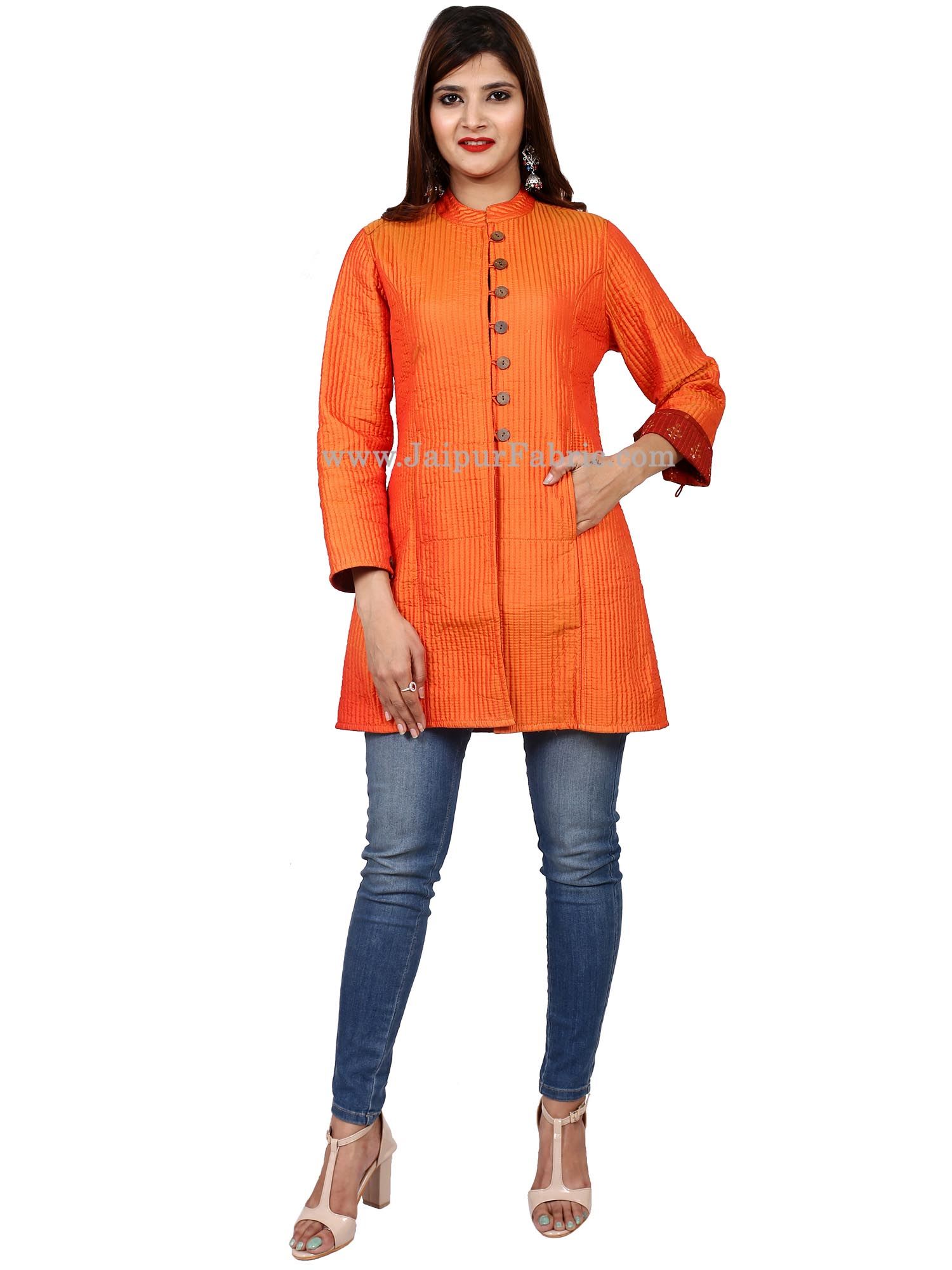 Women Orangish Jacket