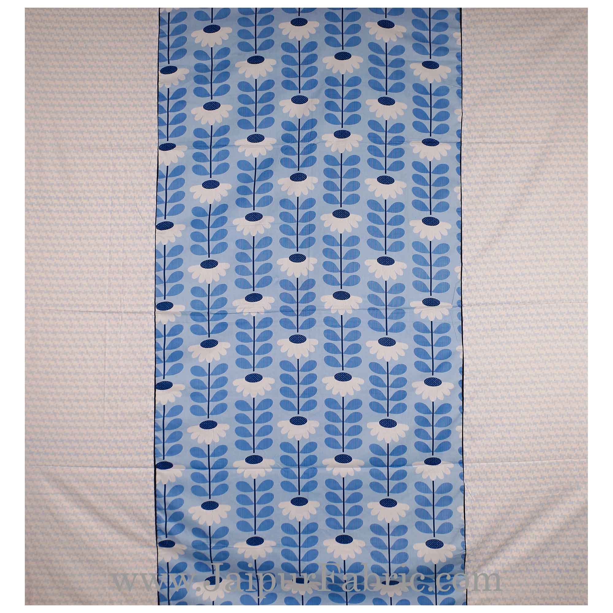 Serene Sky blue Double Bedsheet