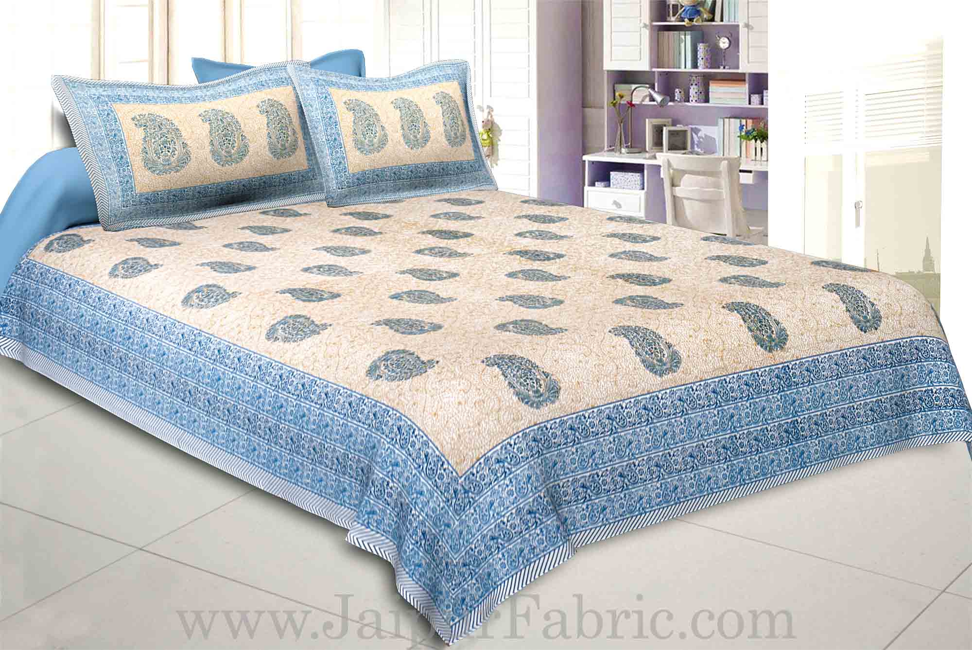 Artistic Paisley Double Bedsheet