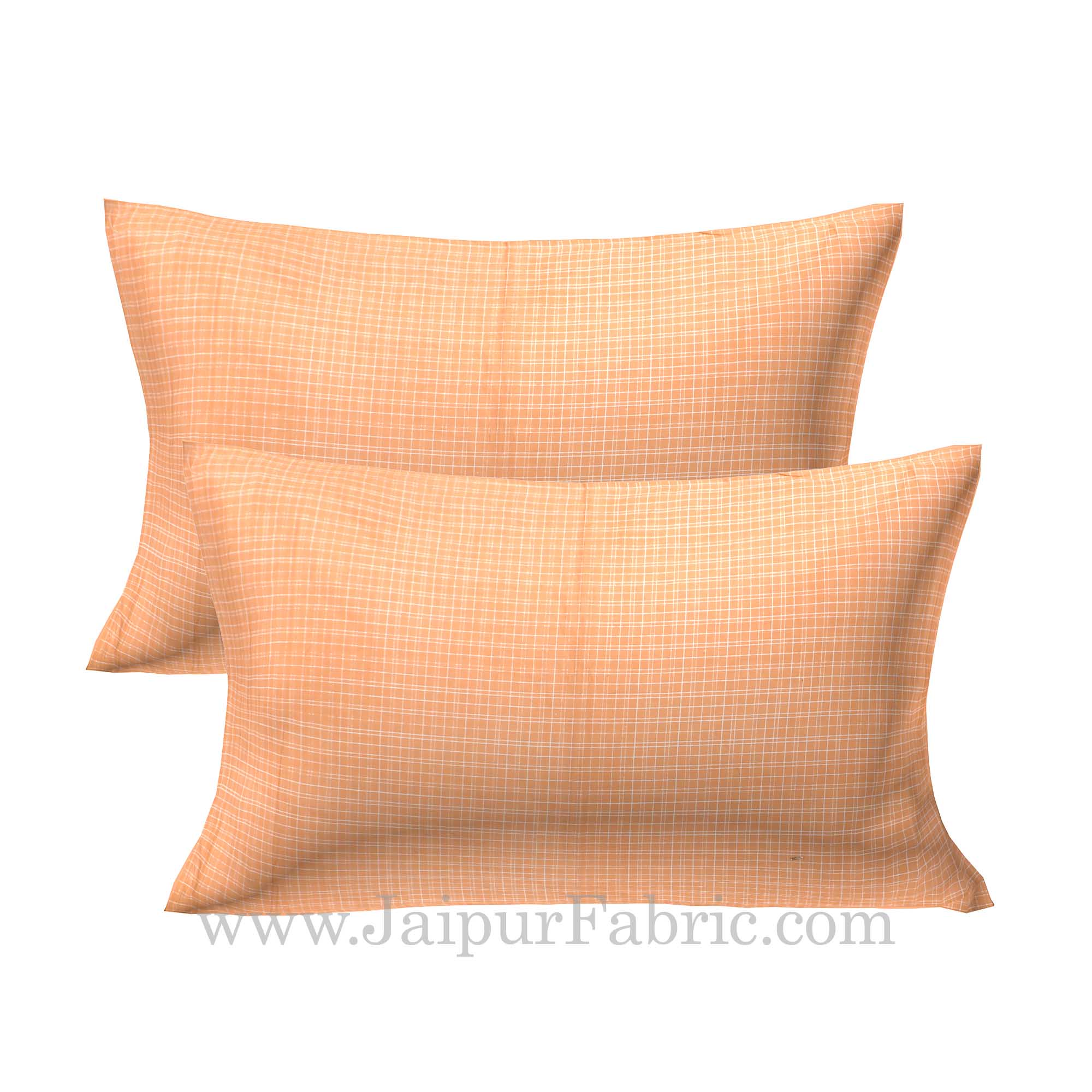 Pleasant Peach Polka Double Bedsheet