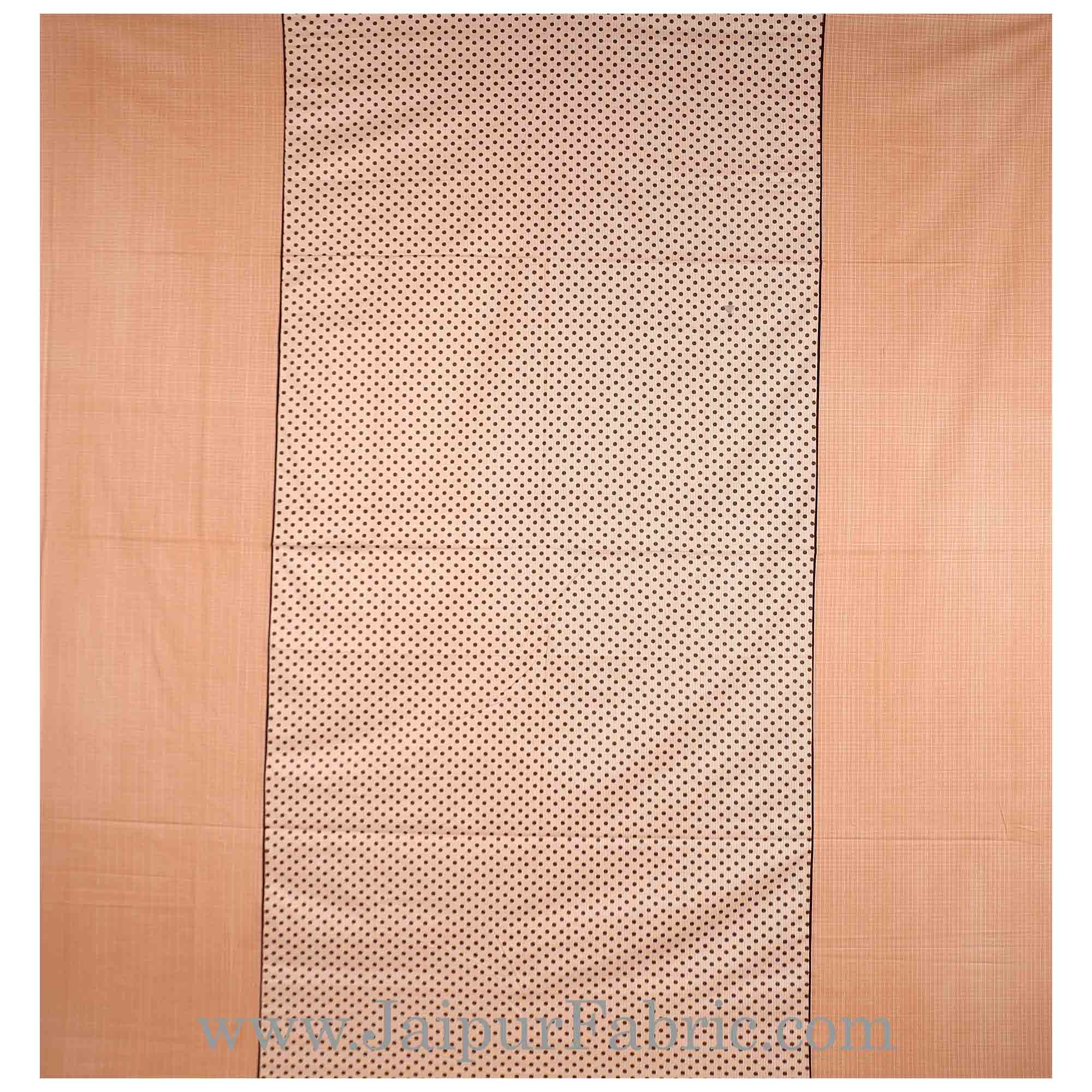 Pleasant Peach Polka Double Bedsheet