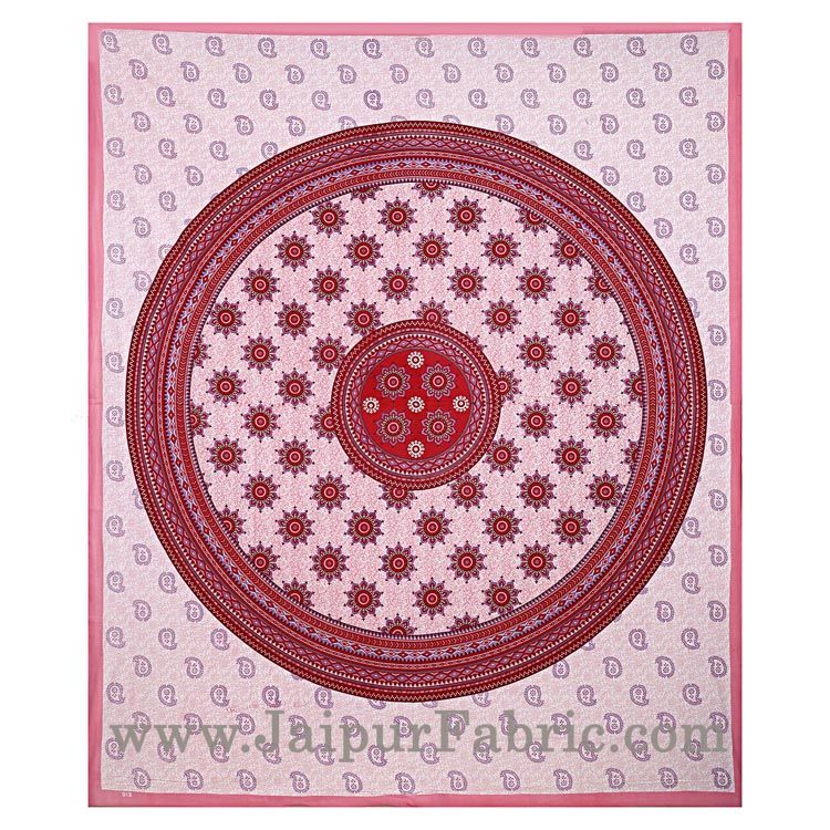 Paisley Pink Double Bedsheet