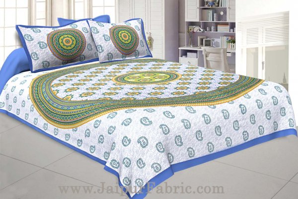 Paisley Blue Double Bedsheet