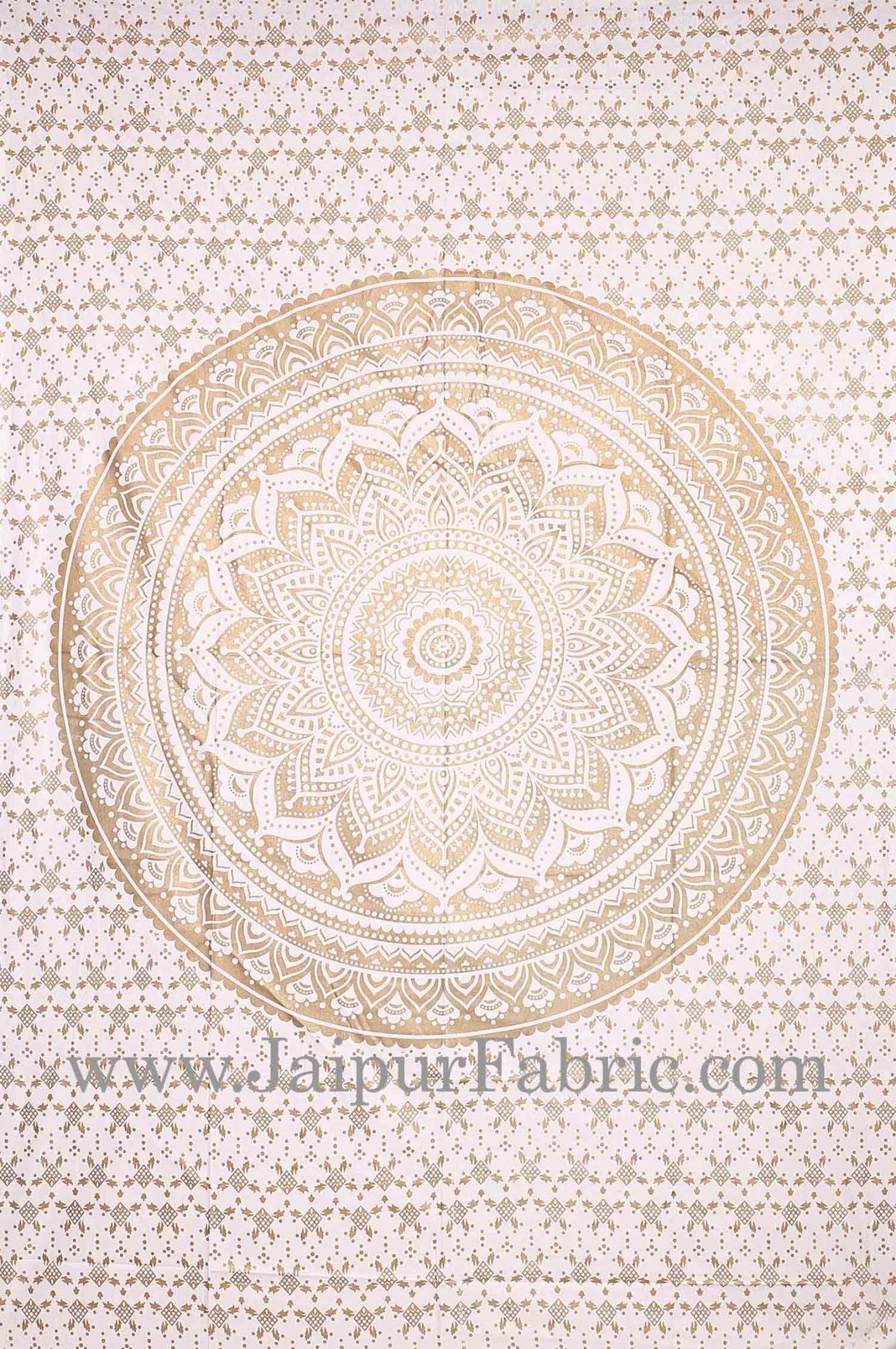 Gold Tapestry Ombre Mandala Wall Hanging Metallic Shine Bohemian Bedspread and beach throw 90x60