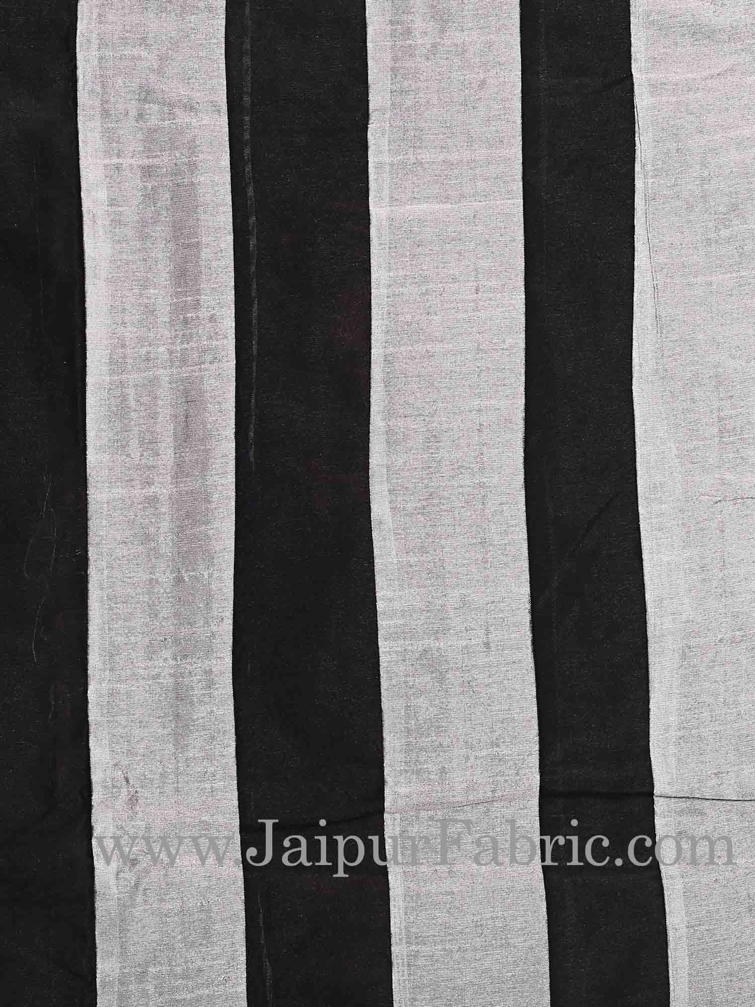 Gray And Black Color Lining Silk festive Double Bed sheet