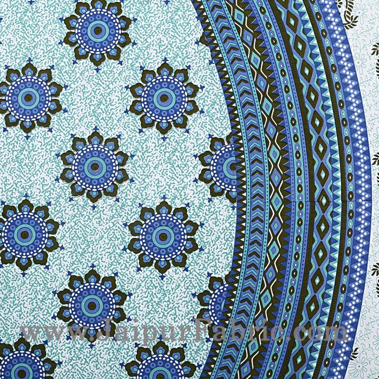 Paisley Sea Green Double Bedsheet