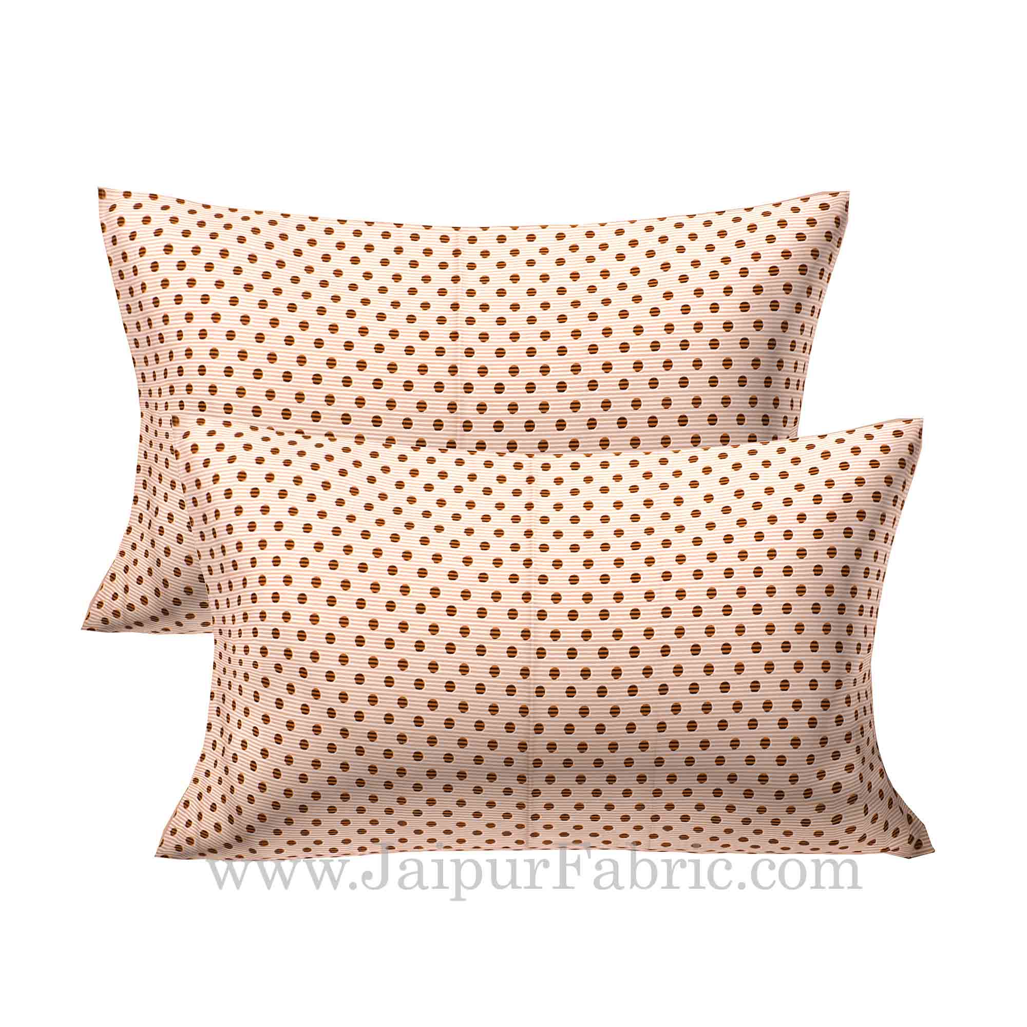 Polka Brown Double Bedsheet