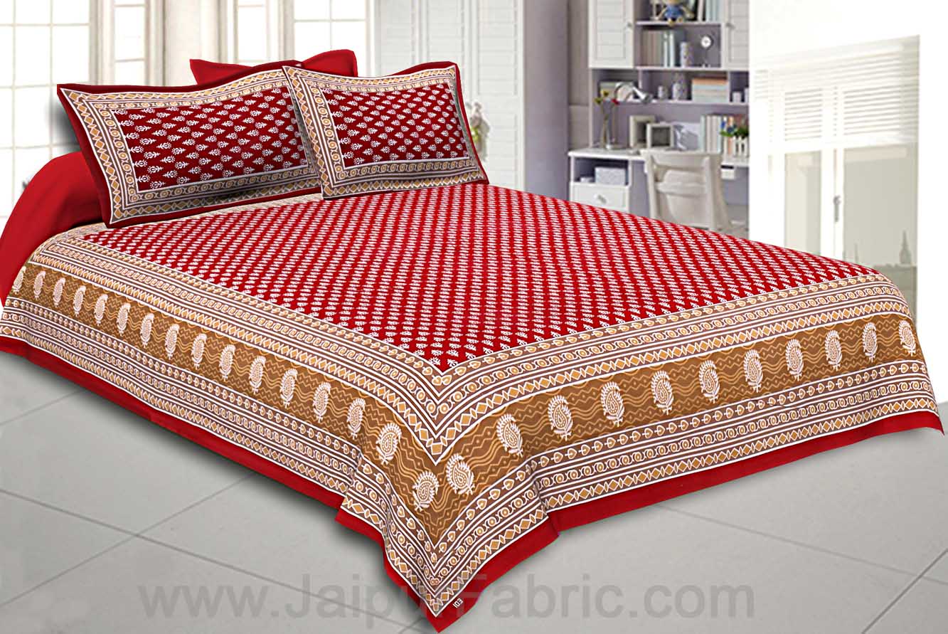 COMBO76- Set of 1 Double Bedsheet and  1 Single Bedsheet With  2+1 Pillow Cover