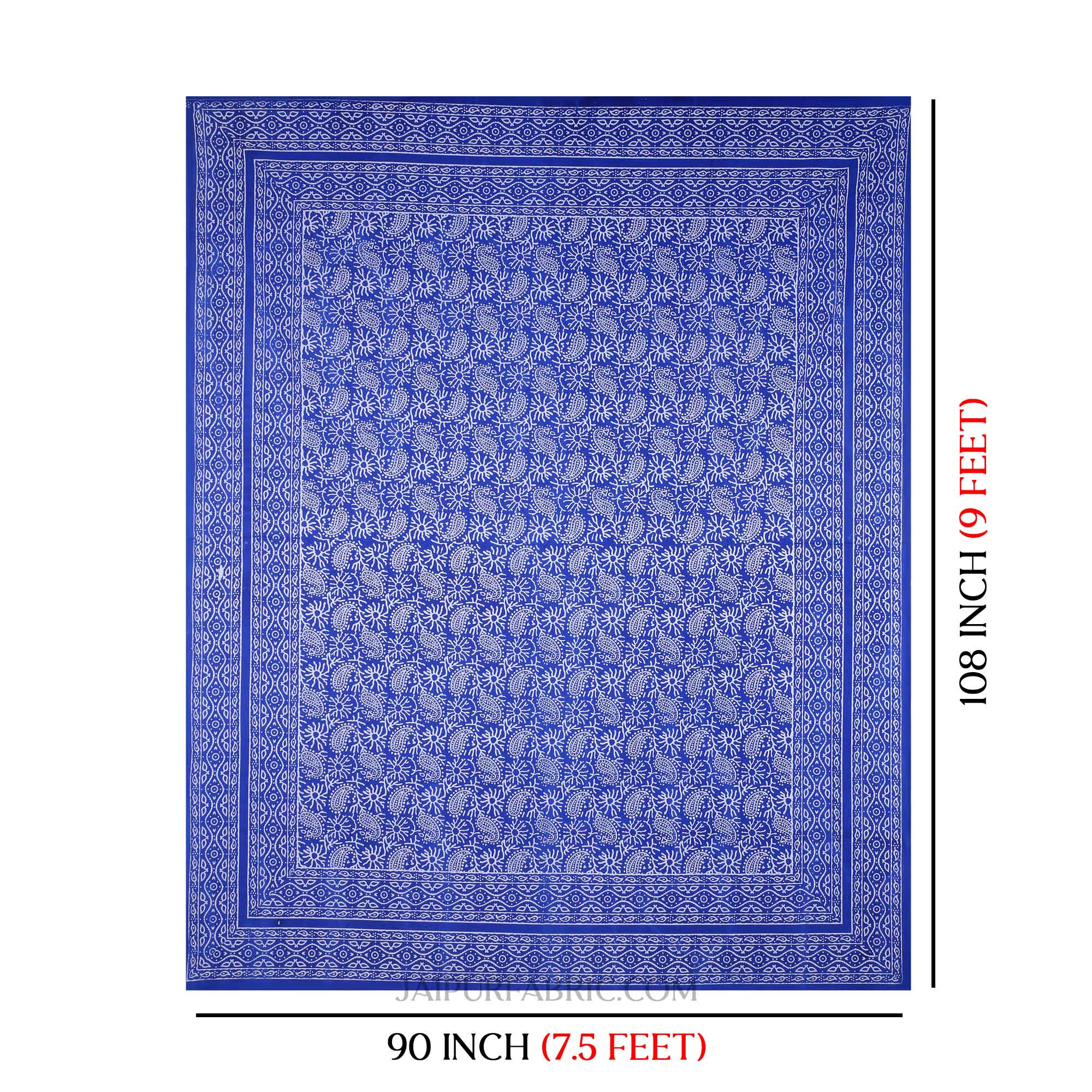 Aqua Kingdom Blue Double Bedsheet