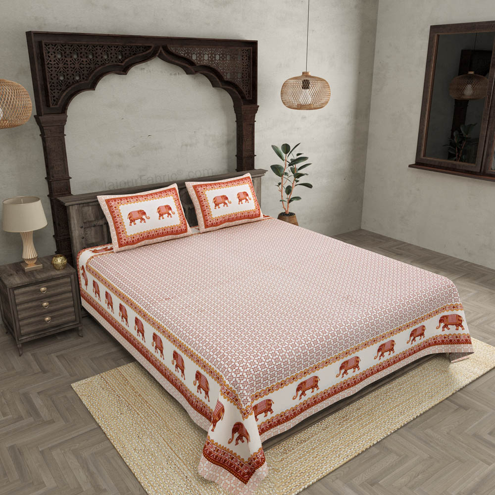 Blockbuster Peach Double Bedsheet