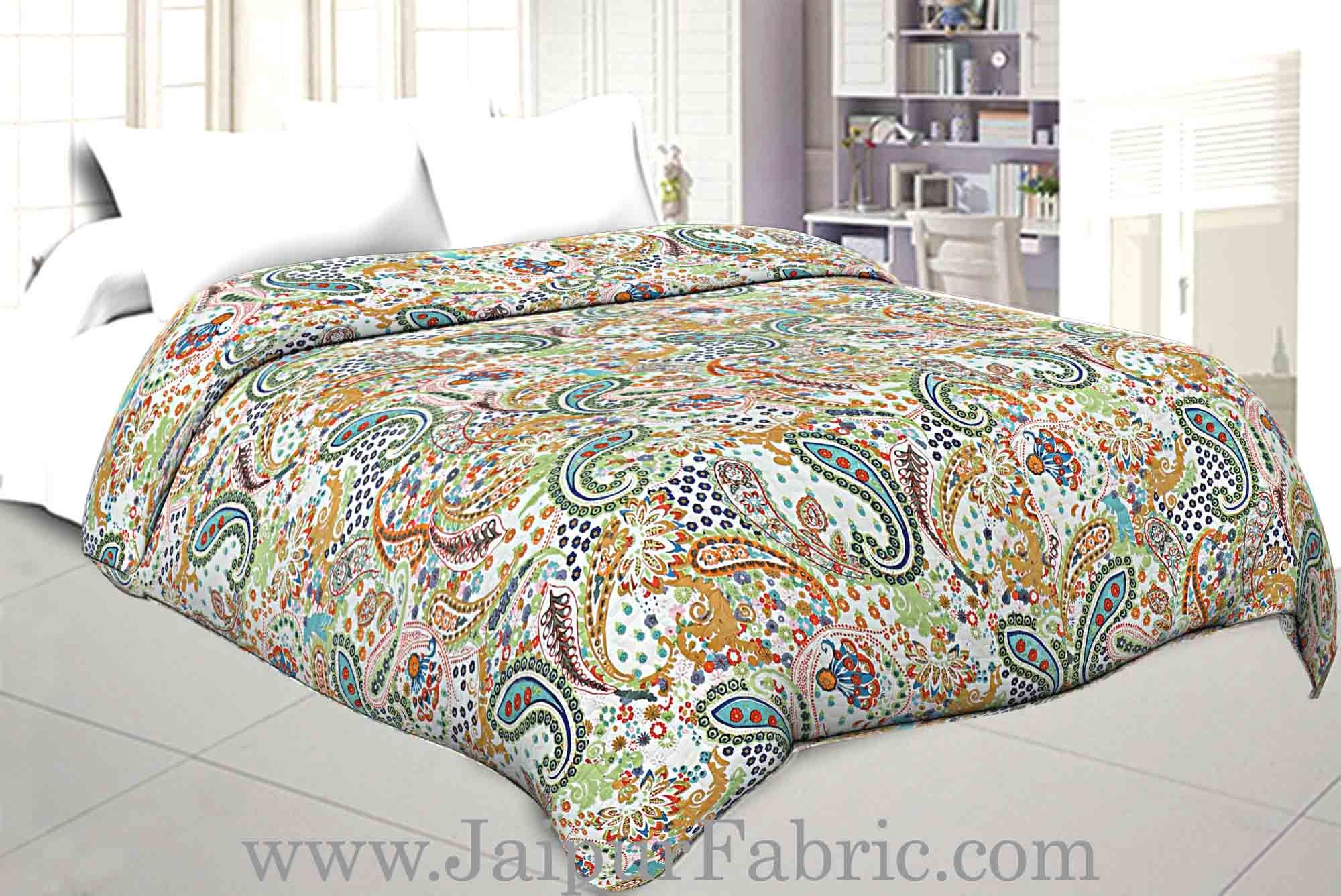 Comforter Printed Paisley Print Super Fine Cotton Multi Uses