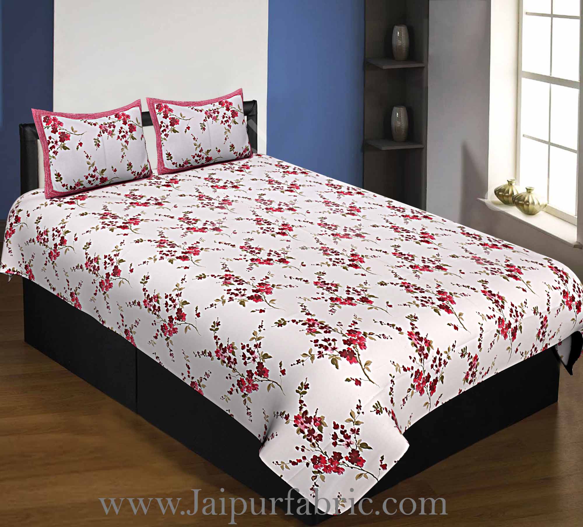 COMBO93- Set of 1 Double Bedsheet and 1 Single Bedsheet With 2+2