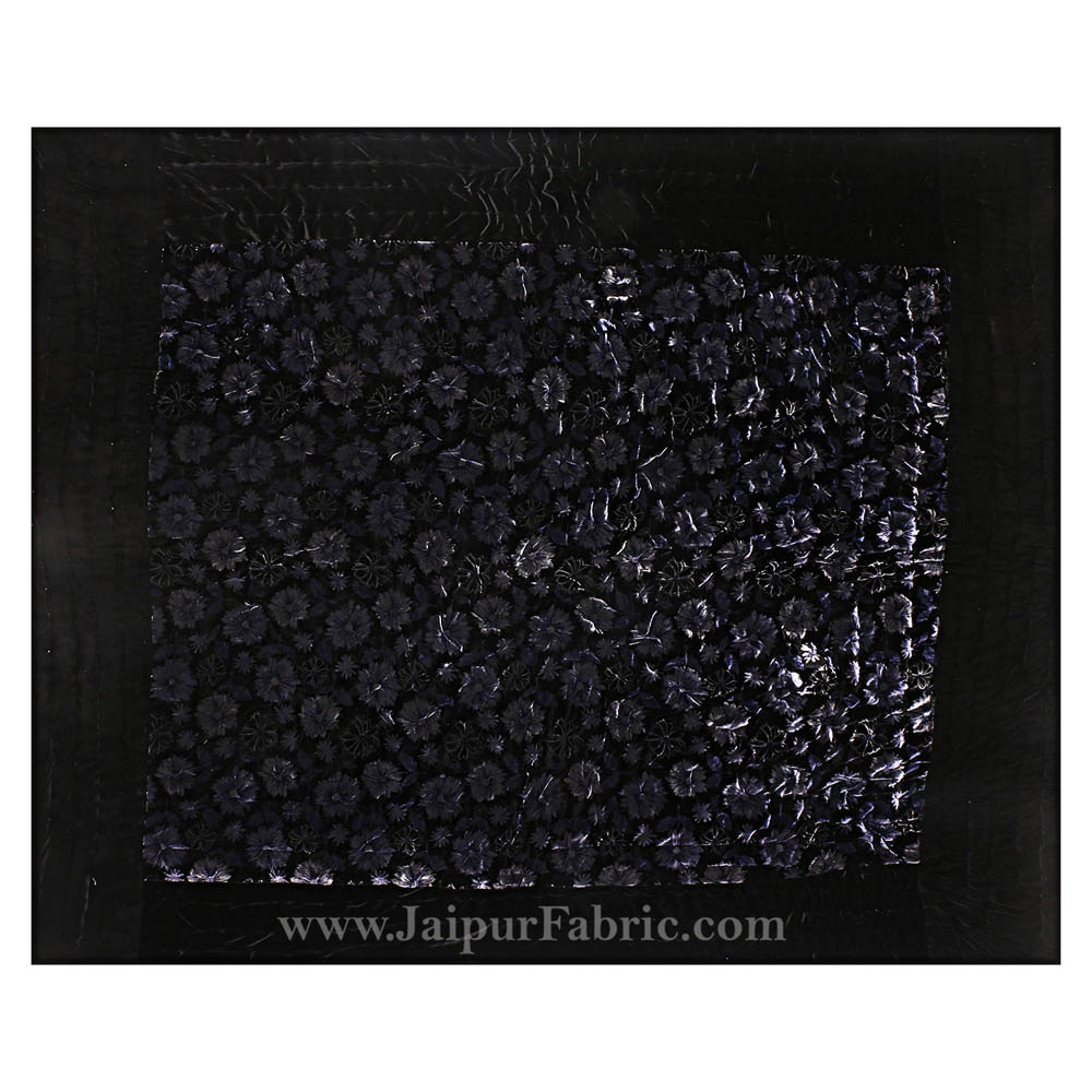 Velvet Cloth Single Bed Quilt Jaipuri Razai Black Shaneel Rajai by Jaipur Fabric