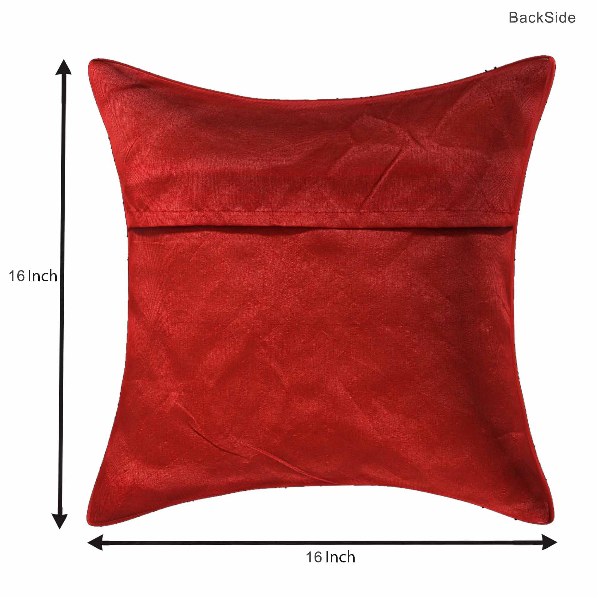 Dark Maroon Color Velvet Cushion Cover