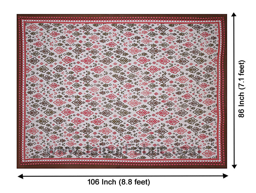 Double bedsheet Brick  Seamless Traditional Print