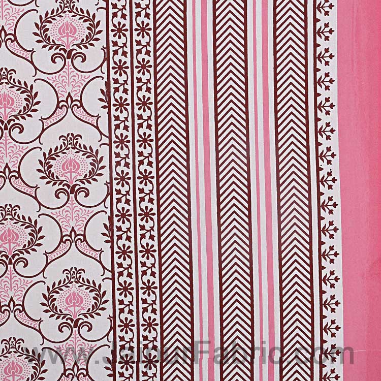 Double bedsheet Pink Retro Print