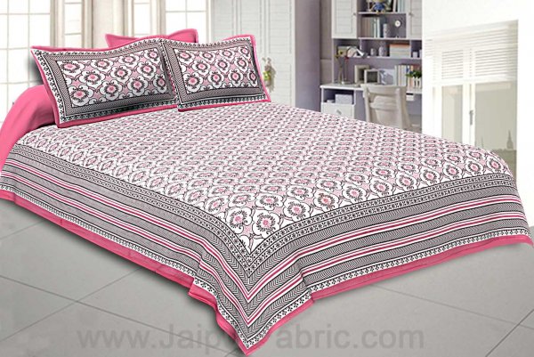 Double bedsheet Pink Retro Print