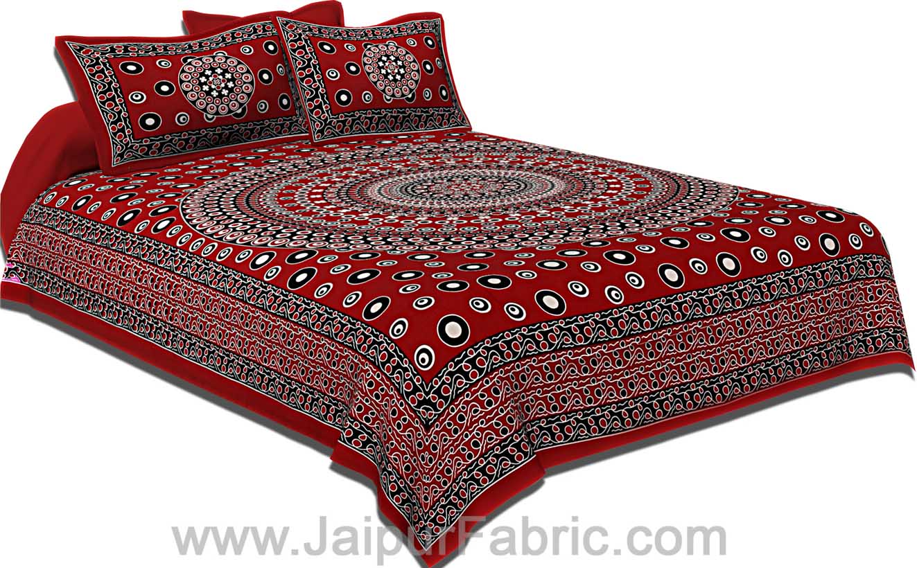 COMBO83- Set of 1 Double Bedsheet and  1 Single Bedsheet With  2+1 Pillow Cover