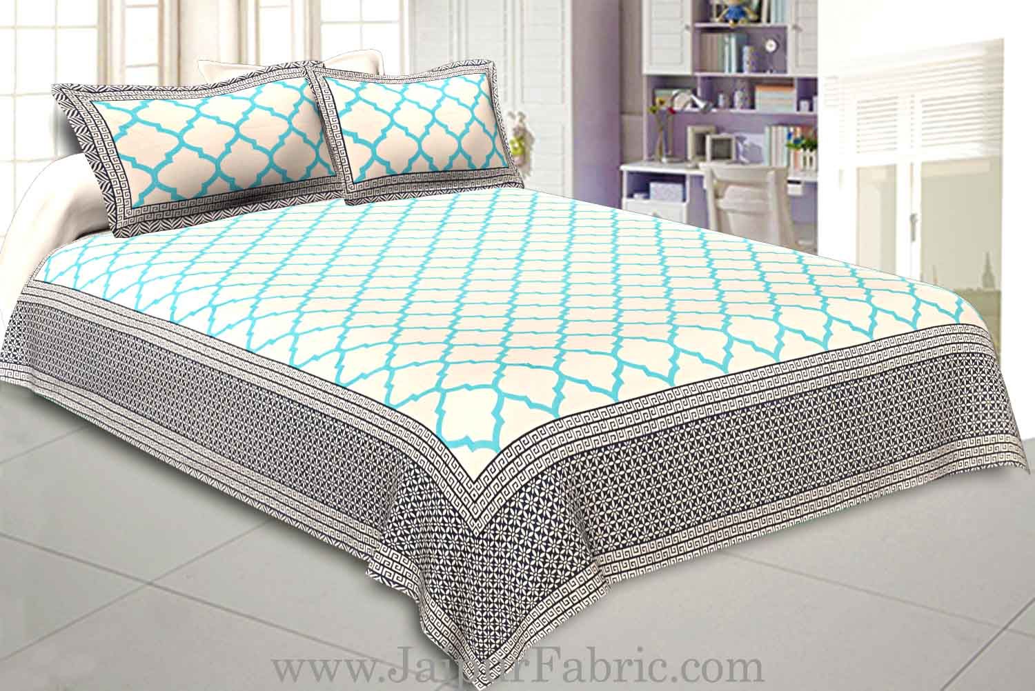 Double Bedsheet Jali Print With Two Pillow Cover