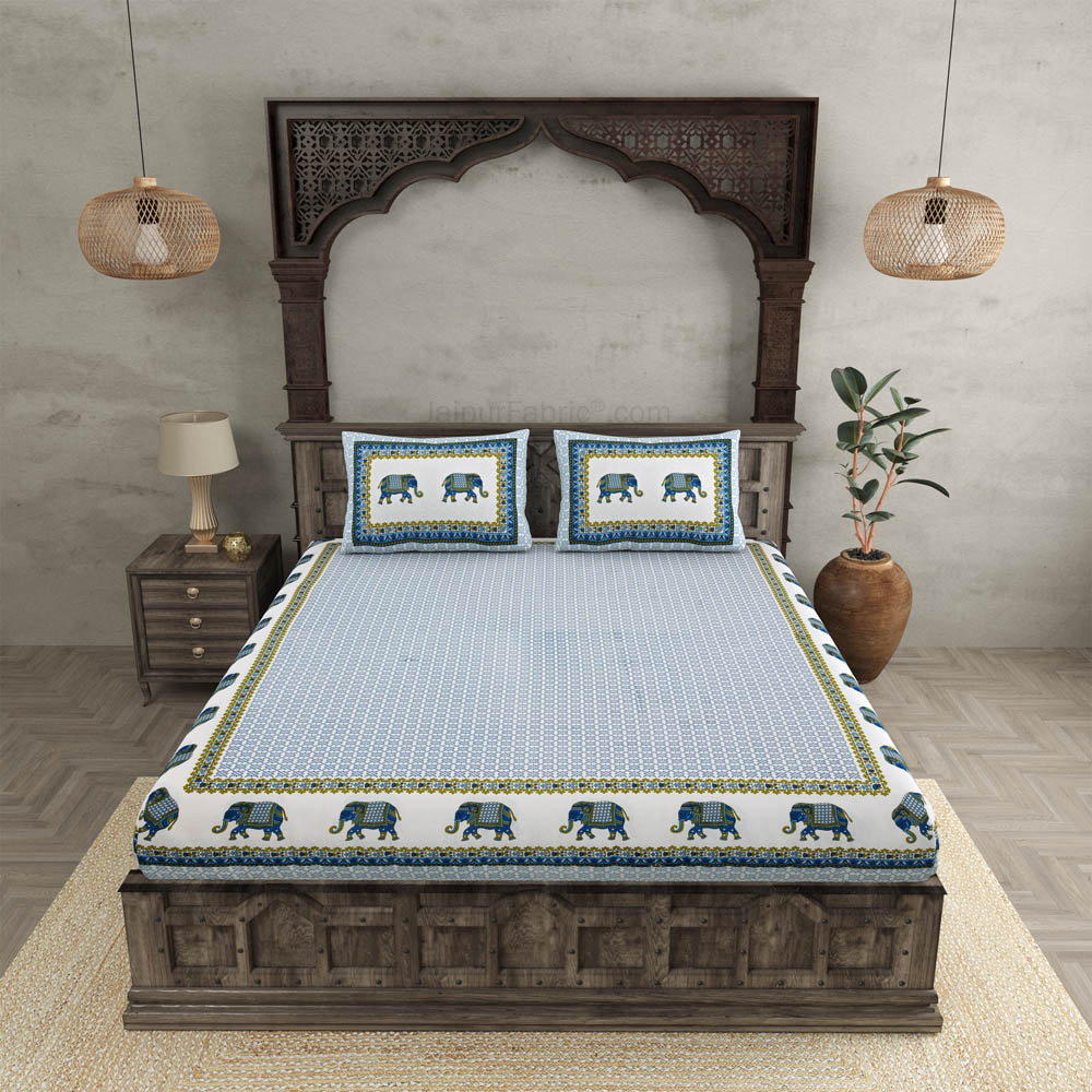 Blockbuster Blue Double Bedsheet