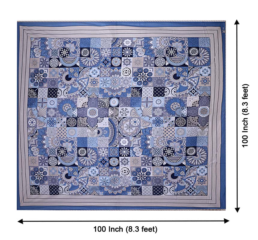 Sizzling squares blue bedsheet