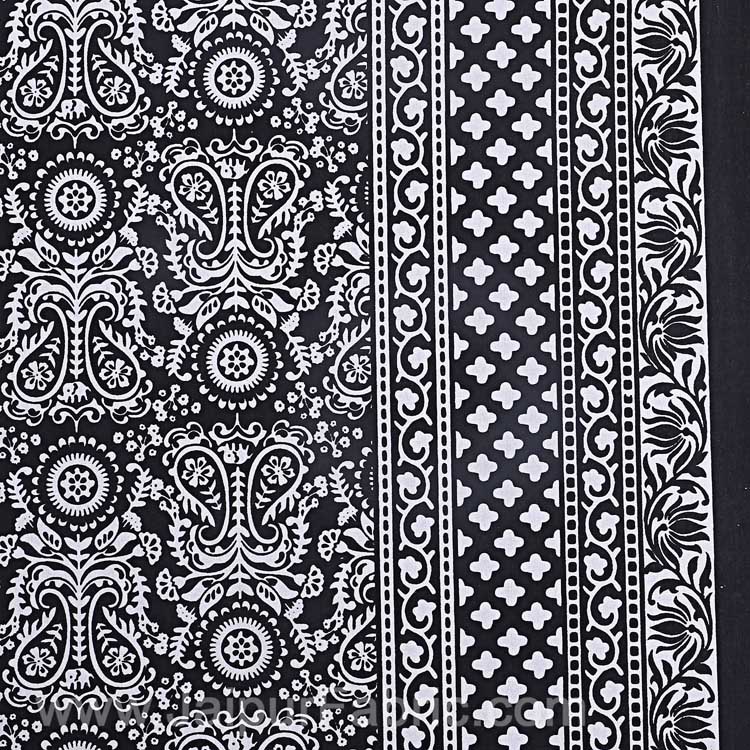 Charcoal Black Pleasing Paisley