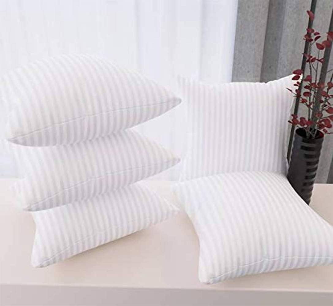 Cushion Filler White Cotton Satin Stripes Microfiber Fill