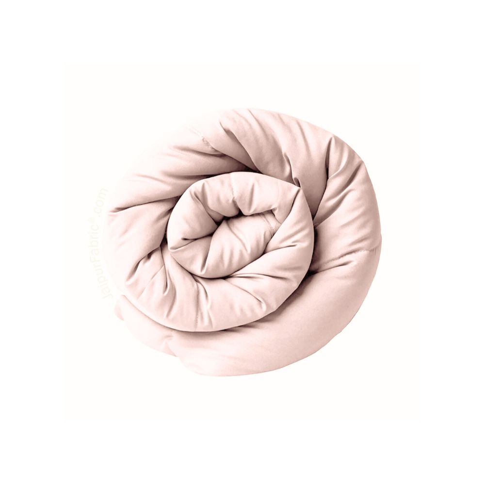 Pale Pink & Dark Grey Double Bed Comforter