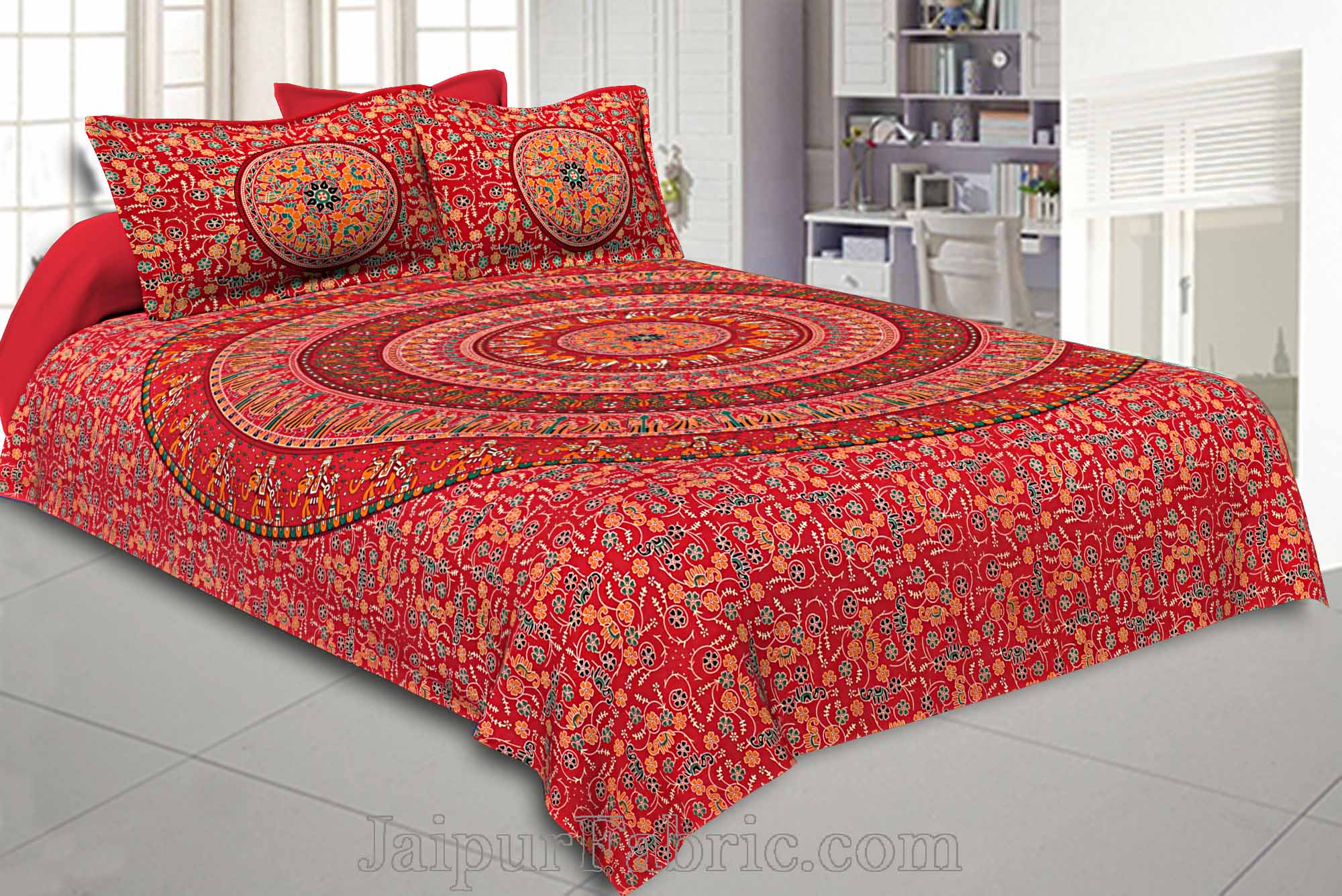 COMBO113 Beautiful Multicolor 4 Bedsheet + 8 Pillow Cover