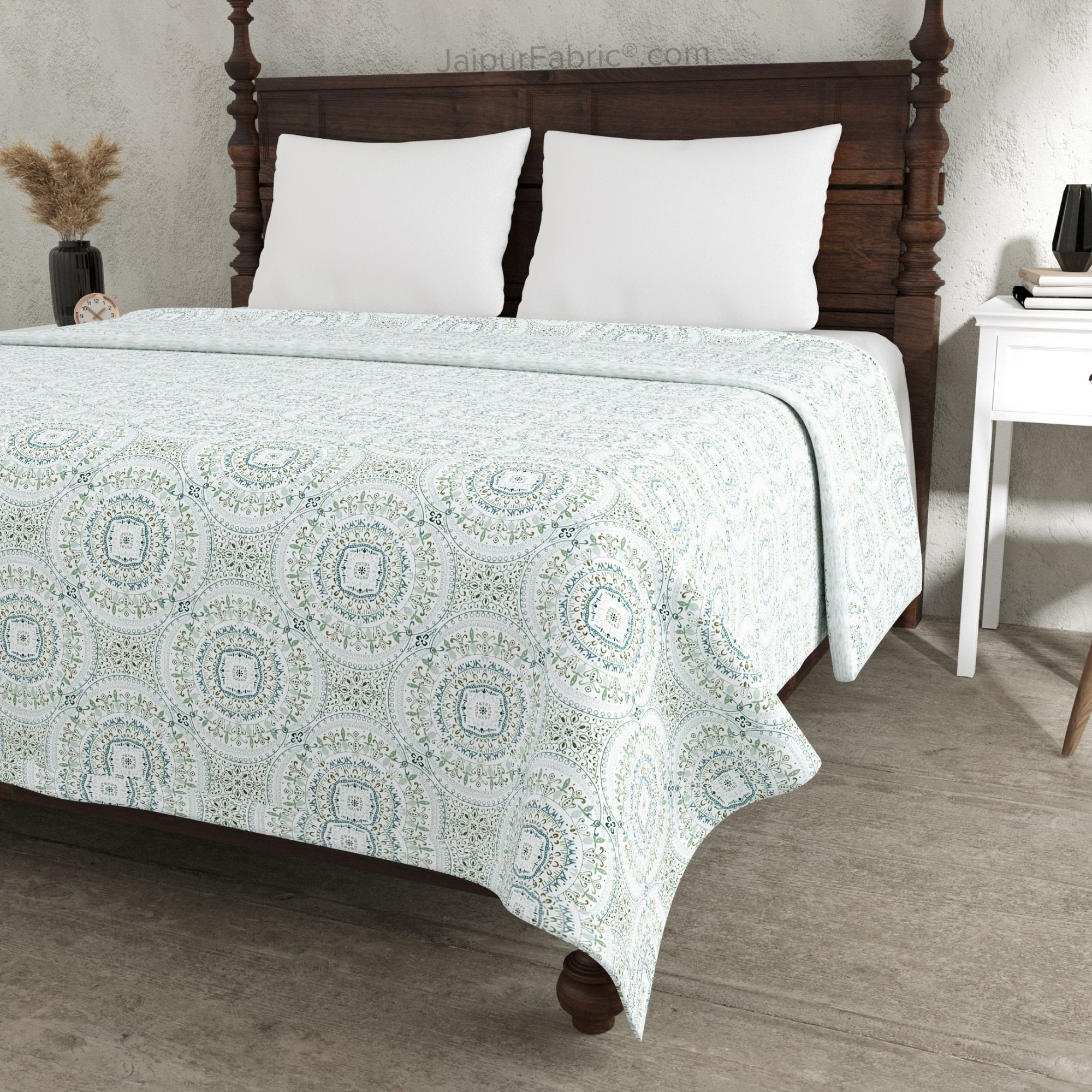 The Iconic Green Cotton Reversible Double Bed Dohar