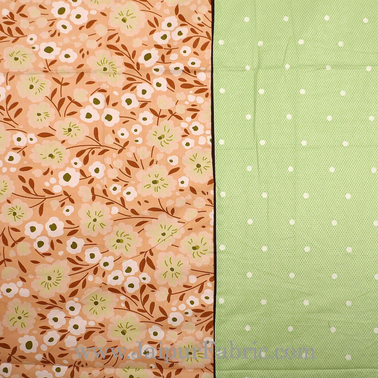 Flourishing Flora Peach Double Bedsheet