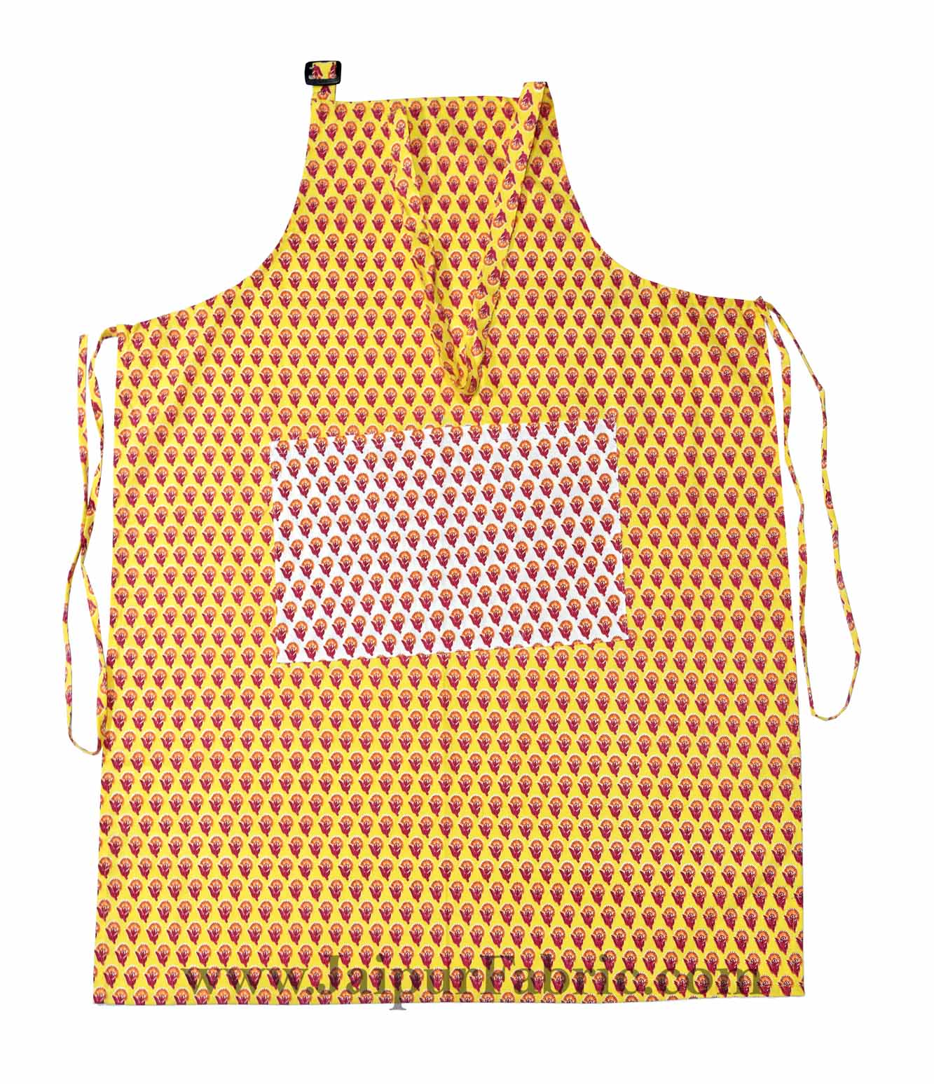 Buti print yellow apron