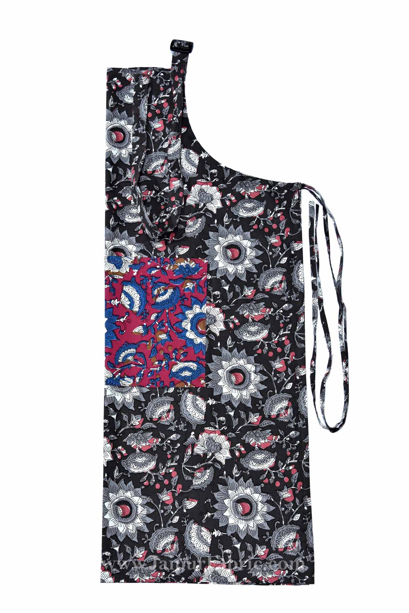 Floral Motif print beautiful black apron