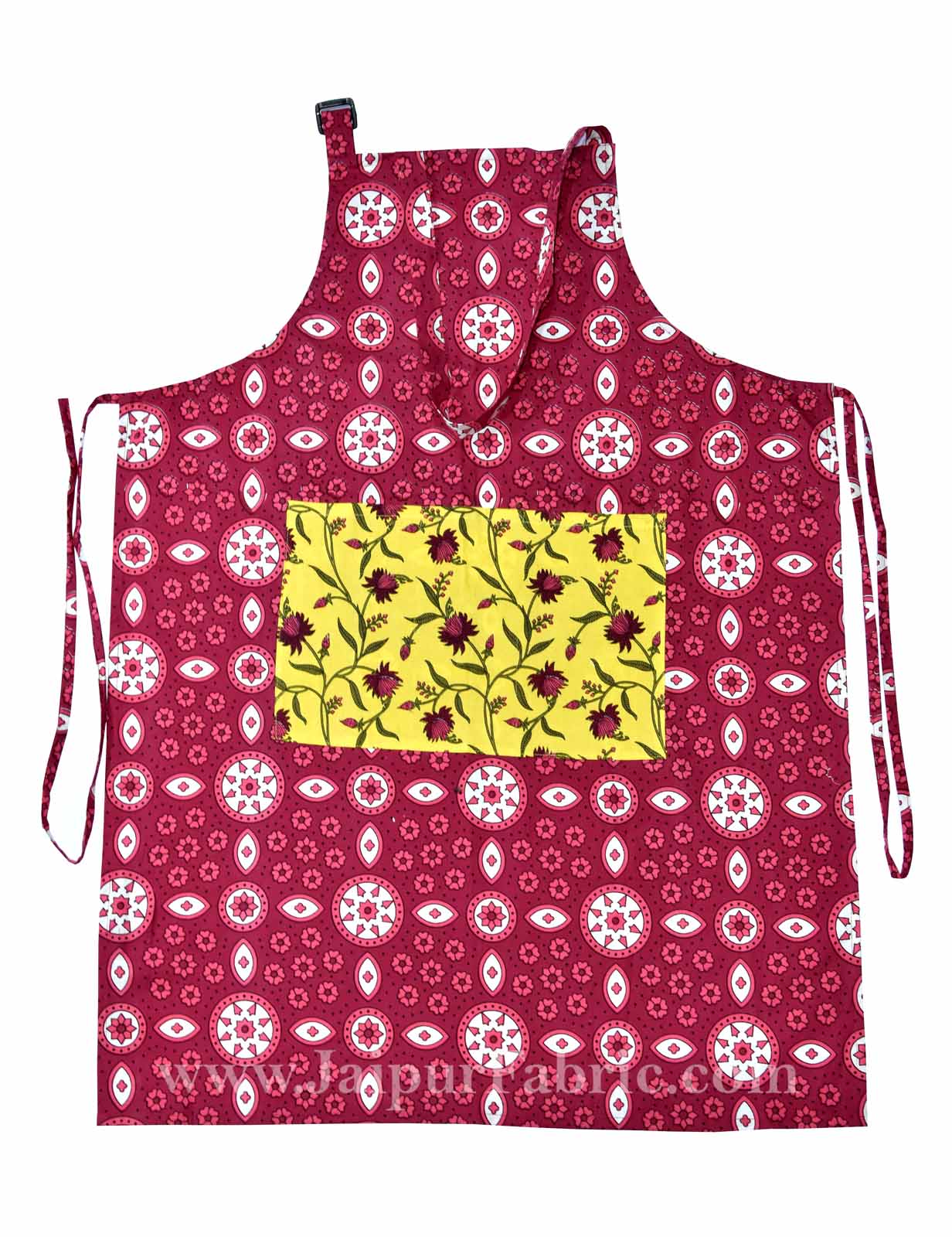 Circular pattern Persian red apron