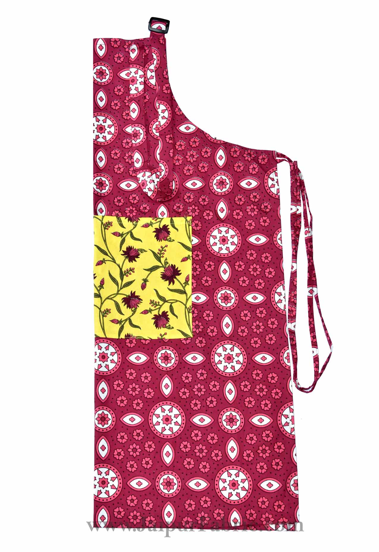 Circular pattern Persian red apron