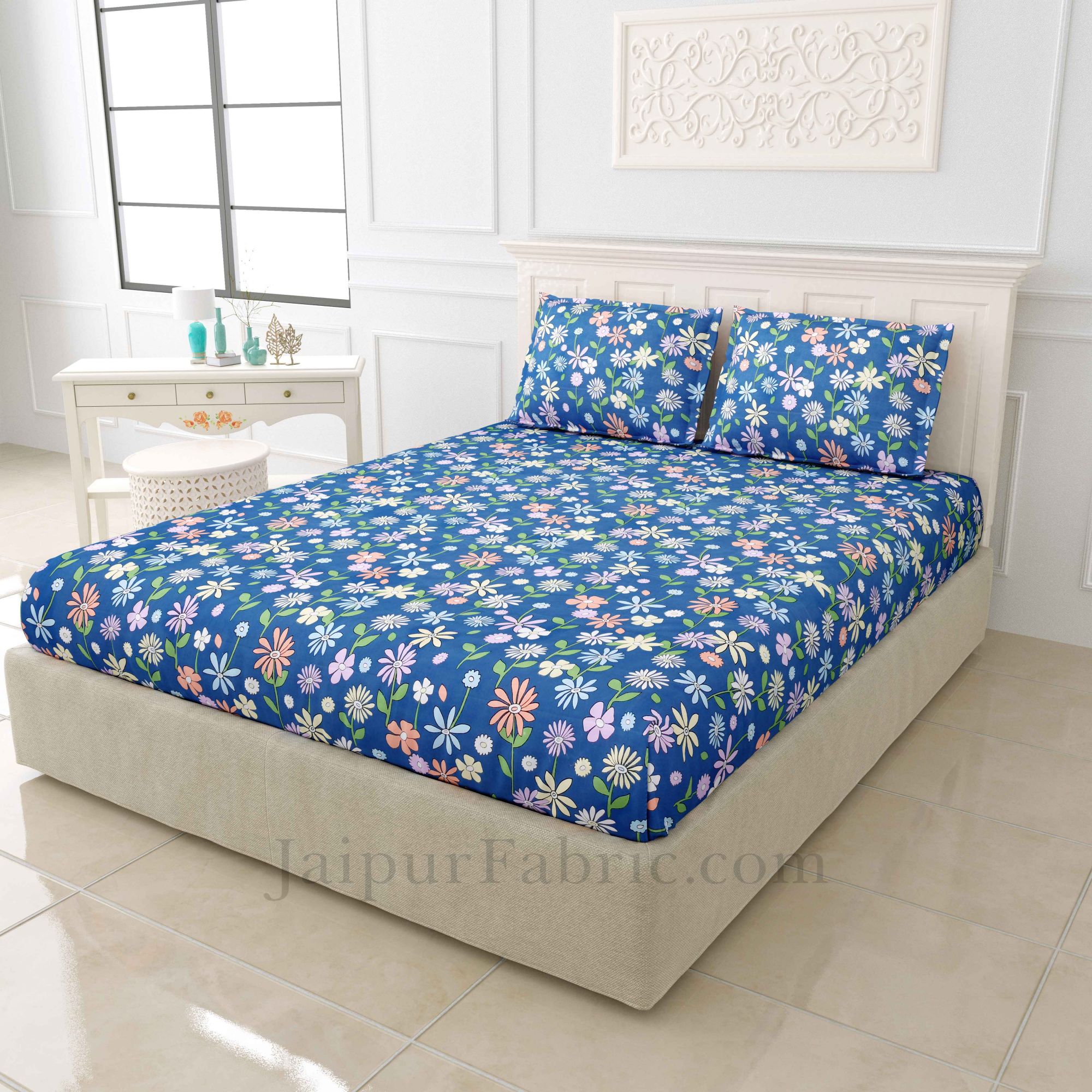 Floral Bouquet Super Soft King Size Double BedSheet