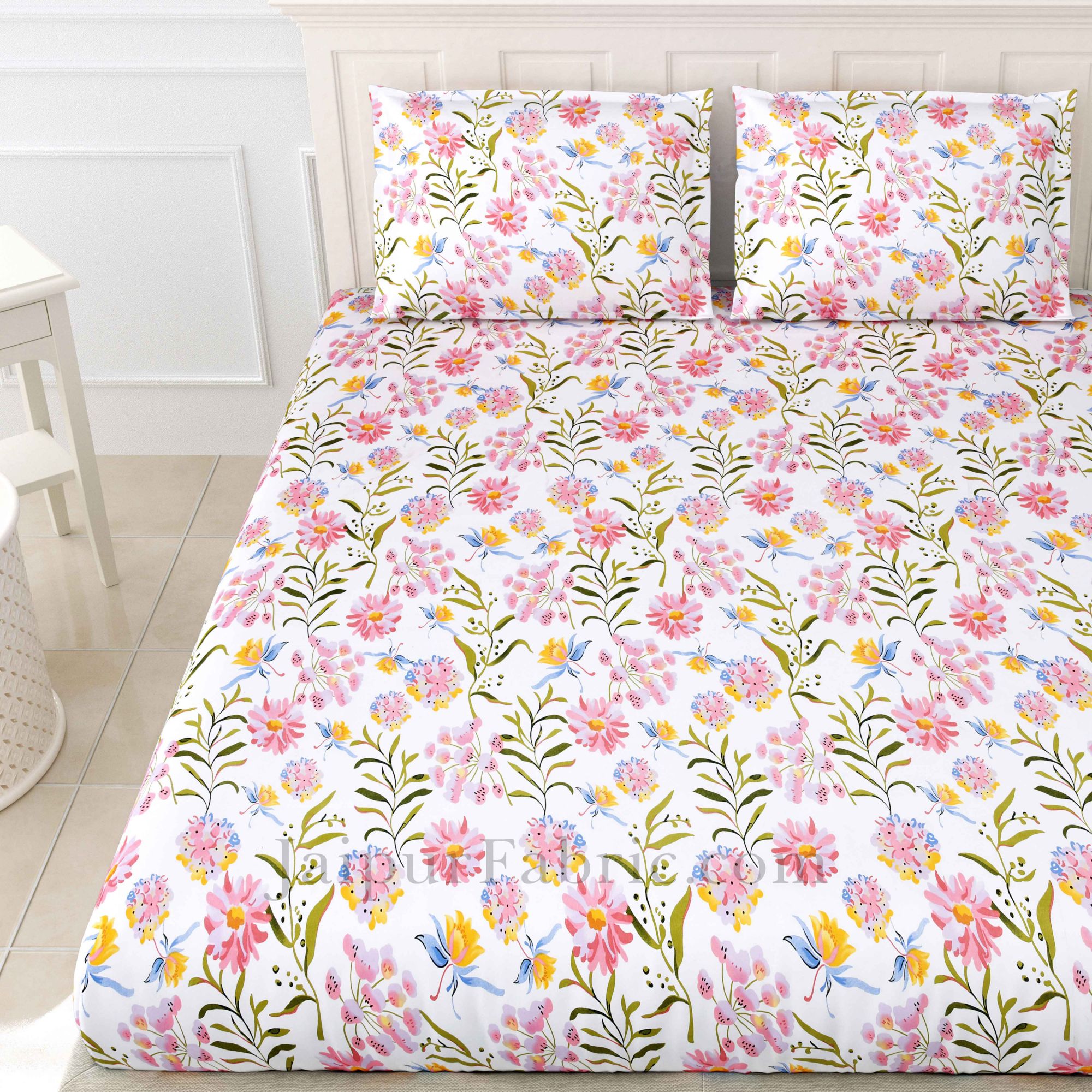 Lavender Garden Super Soft King Size Double BedSheet