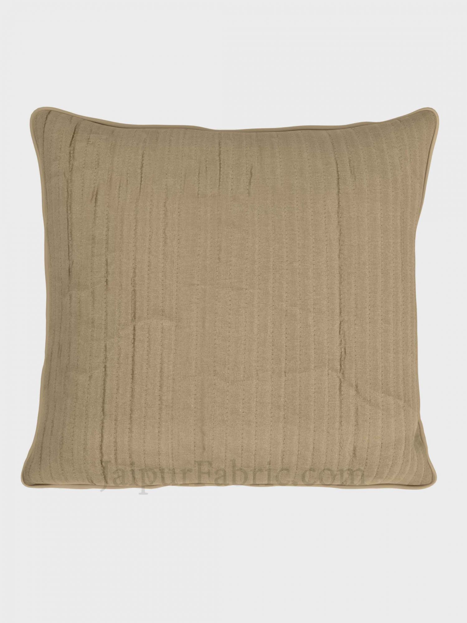 Beige Quilted Cotton Cushion Cover