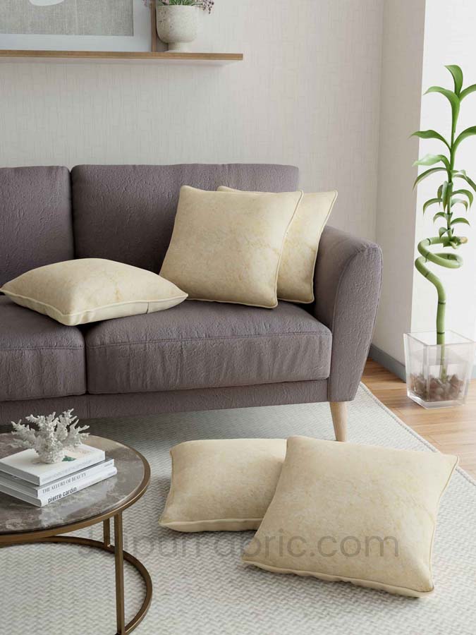 Cream Decorative Super Soft Velvet Cushion Cover