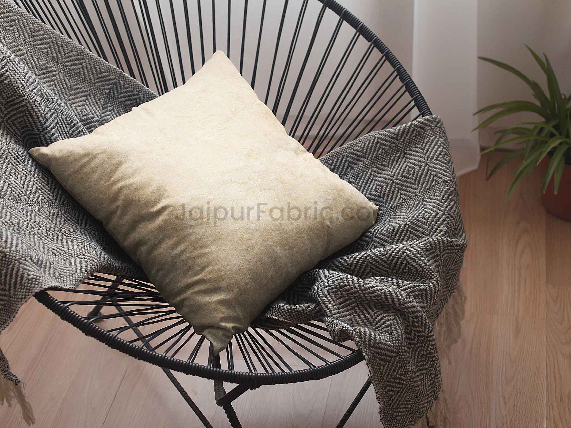 Cream Decorative Super Soft Velvet Cushion Cover