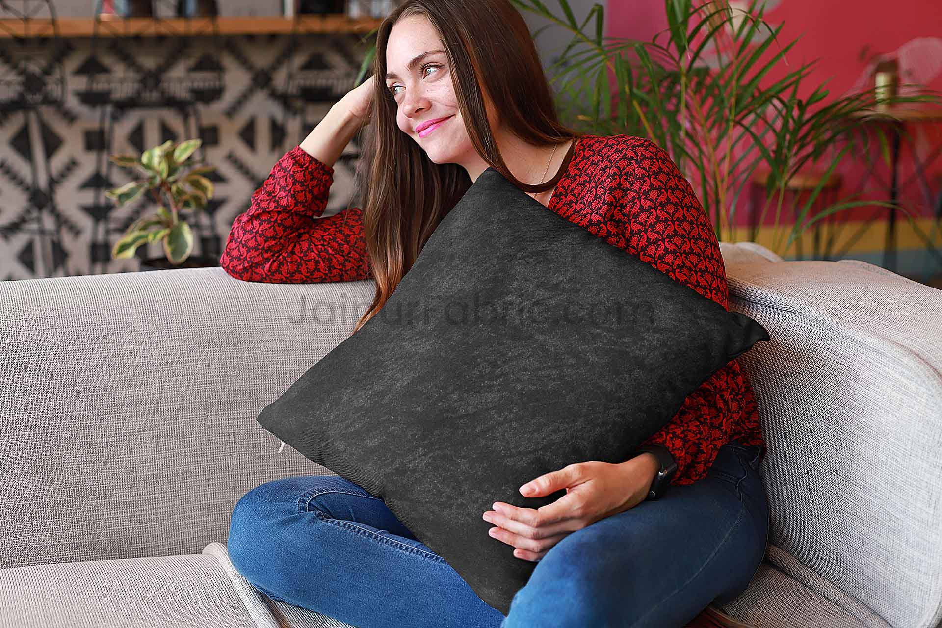 Black Decorative Super Soft Velvet Cushion Cover