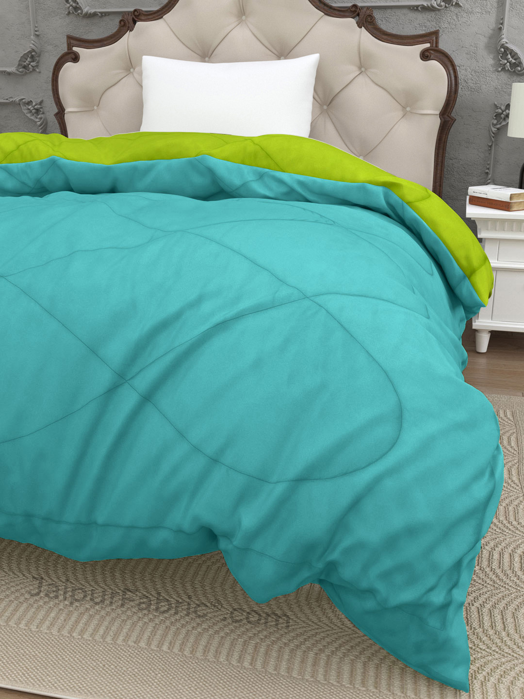 Aqua Green Parrot Green Single Bed Comforter